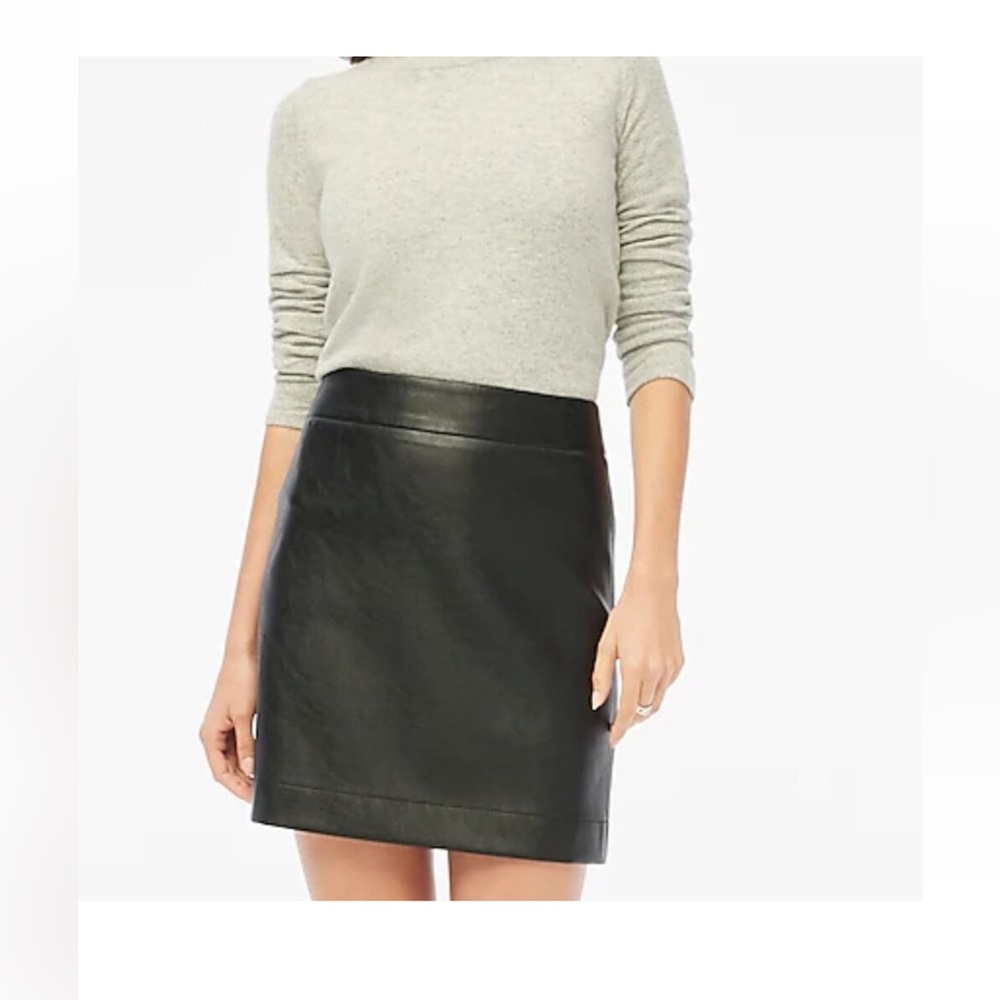 Jcrew leather skirt
